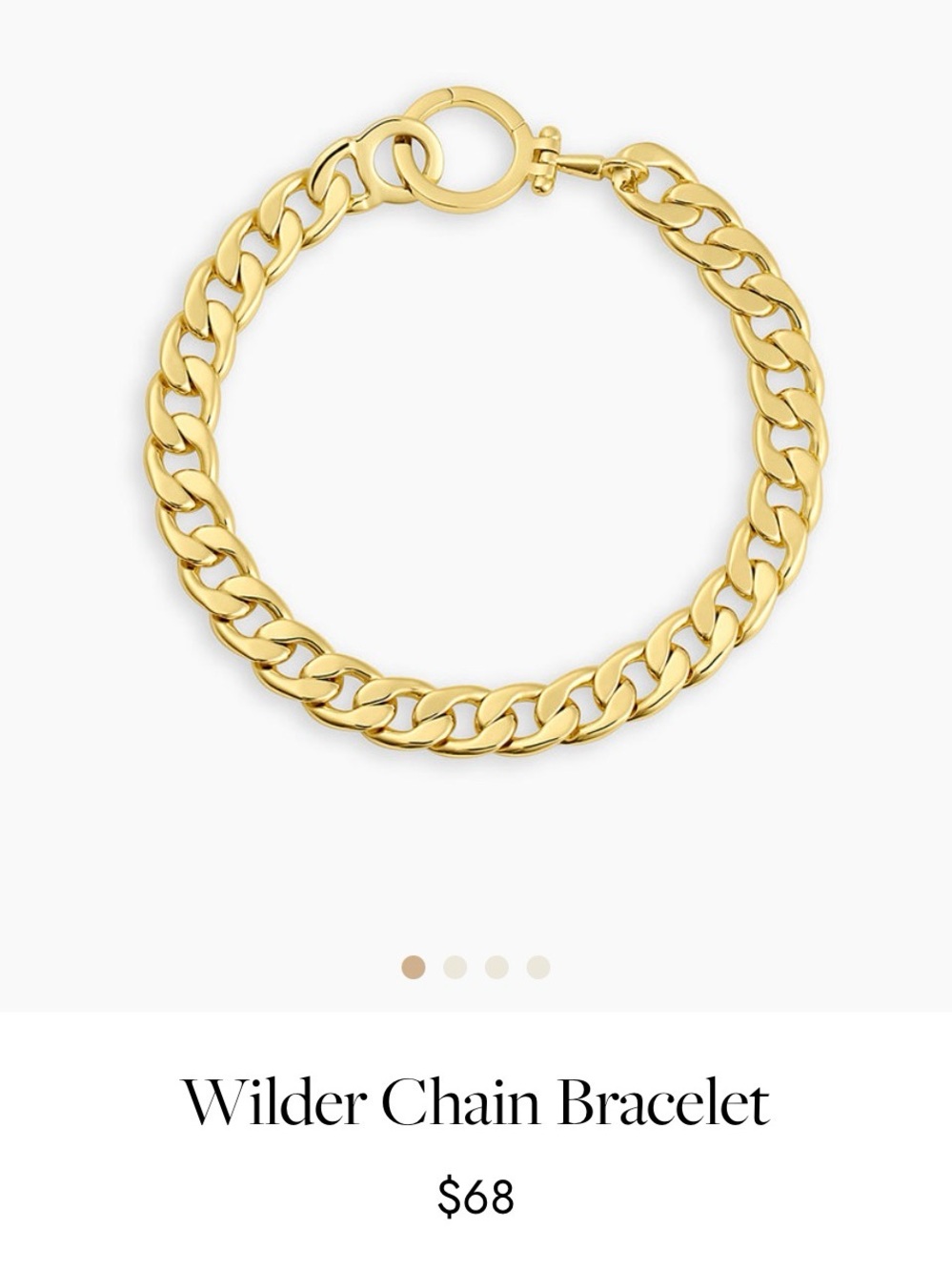 NWOT Gorjana Wilder Gold Link Bracelet